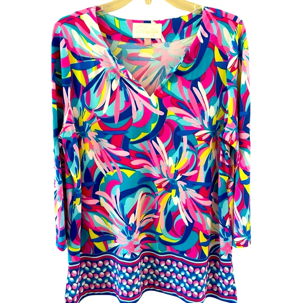 Pappagallo Tunic Colorful Floral Large